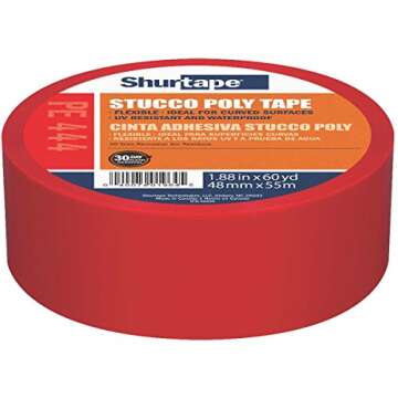 Shurtape PE 444 UV-Resistant Stucco Masking Tape - High-Tack Adhesive & Clean Removal