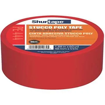 Shurtape PE 444 UV-Resistant Stucco Masking Tape - High-Tack Adhesive & Clean Removal