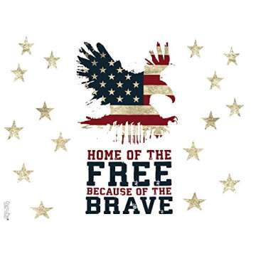 Tervis Home of The Free Because of The Brave Tumbler with Wrap and Navy Lid, 1 Count (Pack of 1), Classic