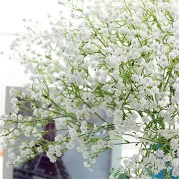 Gumolutin 9Pcs Long Stem Artificial Baby Breath Flowers