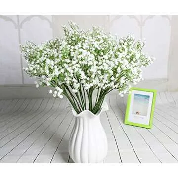 Gumolutin 9Pcs Long Stem Artificial Baby Breath Flowers