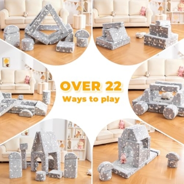 IFNOW 14pcs Kids Play Couch - Modular Fun for Toddlers