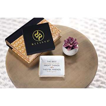 RELISSA Gifts for Best Friend. Friendship Gifts for Women Friends - Friend Jewelry Dish Trinket Dish...