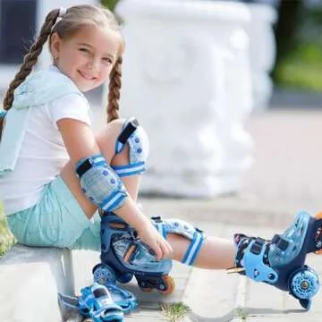 SULIFEEL Toddler Roller Skates for Kids - Light Up Fun