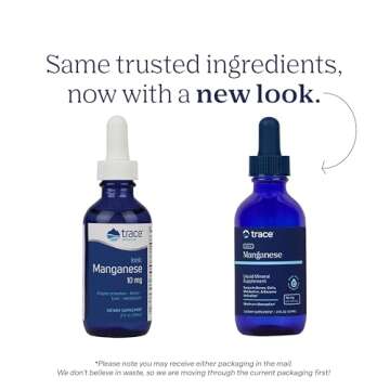 Trace Minerals Ionic Manganese - Liquid Supplement to Support Bone Strength & Growth - Cellular Health Support Supplement to Aid Enzyme Activation & Antioxidant Function - 2 fl oz (About 48 Servings)