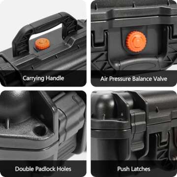 AMAZEAR Hard Case for DJI Osmo Pocket 3 - Osmo Pocket 3 Premium Accessories Small Hard Shell Carrying Case, Portable OP3 Protective Hardcase for Travel Storage, Compatible with DJI Mic 2 Case, Black