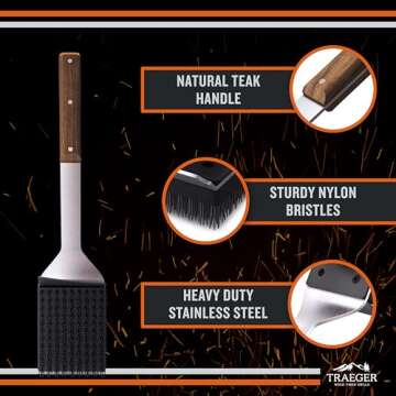 Traeger Grills BBQ Cleaning Brush - Durable Grill Tool