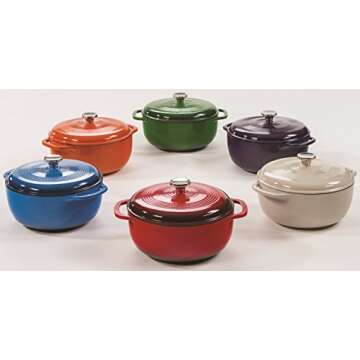 Lodge Color 6 Quart Enamel Dutch Oven, Emerald