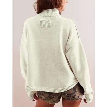 Antnation Sweater cardigan women Long Sleeve Fall Button Down Knit Tops Casual Loose Outerwear Coats(Beige-S)