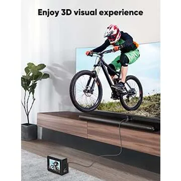 oldboytech 4K Micro HDMI to HDMI Cable Adapter 10FT, Micro HDMI Cable Nylon Braid (Male to Male) 8K@60Hz 4K@30HZ/3D Grey Compatible with Hero 8/7/6/5, Raspberry Pi 4, A6000, A6300, Nikon Camera