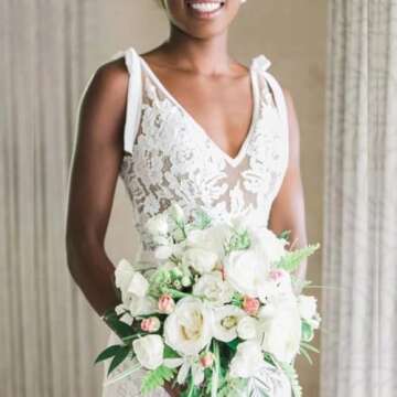 Tsbridal Bohemia Mermaid Wedding Dresses Lace Bridal Dresses Beach Garden Ivory Bridal Gowns with Po...