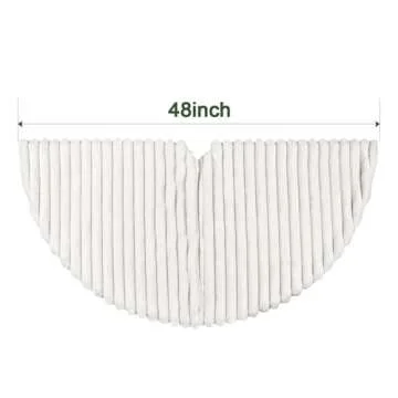 48 Inch Faux Fur Christmas Tree Skirt for Elegant Holiday Decor