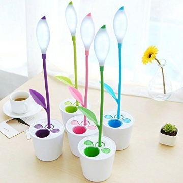 Dimmable LED Desk Table Lamp with USB Rechargeable Functionality