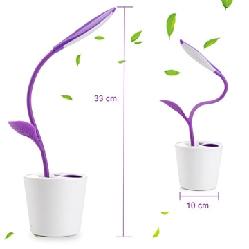 Dimmable LED Desk Table Lamp with USB Rechargeable Functionality