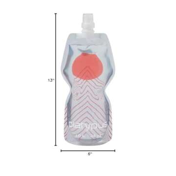 Platypus SoftBottle Flexible Water Bottle with Push-Pull Cap, Apex, 1.0-Liter, Clear White