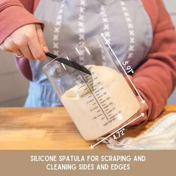 Sourdough Starter Kit | 50oz Wide Mouth Glass Jar | Sourdough Bread Baking Supplies| Sourdough Starter Jar | Sourdough Baking Kit | Sourdough Jar Wide Mouth | Sourdough Starter Jar Glass