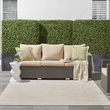 Nourison Essentials Ivory Beige Area Rug - Versatile