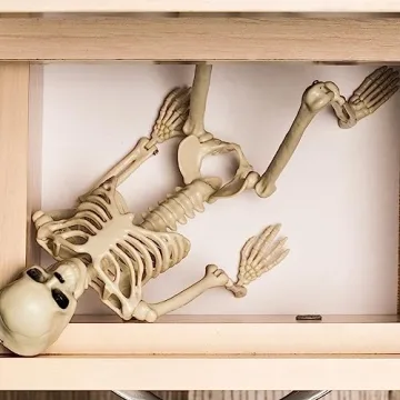 16" Posable Halloween Skeleton - Indoor/Outdoor Decor