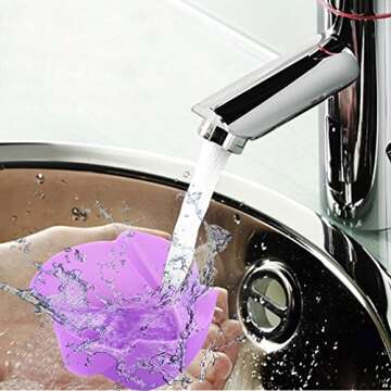 LENK Silicone Cupcake Liners,24 Pieces Nonstick Nonstick Reusable Muffin Cups for Kids Baking, 4 Shapes Round Star Heart Rose,Multi Colors