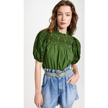 Ulla Johnson Women's Mischa Top - Elegant Eyelet Design