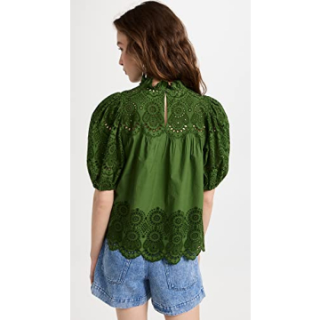 Ulla Johnson Women's Mischa Top - Elegant Eyelet Design