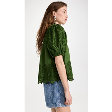 Ulla Johnson Women's Mischa Top - Elegant Eyelet Design