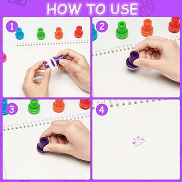 BkeeCten 24PCS Hippie Groovy Assorted Stamps, Colorful Self Inking Stamps Boho Hippie Rainbow Plastic Stamp Teacher Review Stamp for Kids Student School Prizes Hippie Groovy Party Goody Gift Bag Favor