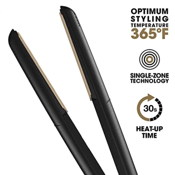 ghd Original Styler ― 1" Flat Iron Hair Straightener, Optimum Styling Temperature for Professional Salon Quality Results, No Extreme-Heat Styling Damage, Ceramic Heat Technology ― Black
