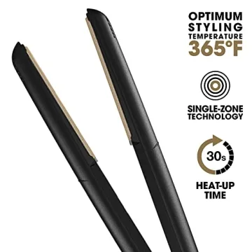 ghd Original Styler ― 1" Flat Iron Hair Straightener, Optimum Styling Temperature for Professional Salon Quality Results, No Extreme-Heat Styling Damage, Ceramic Heat Technology ― Black