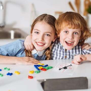 Gejoy 10 Pack Transparent Spinners for Classroom Clear Spinners Dry Erase Math Game with Rotating Arrow