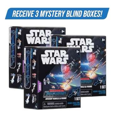 STAR WARS Micro Galaxy Squadron Scout Class Blind Box, 3-Pack - Series 5 - Receive 3 of 8 Assorted C...