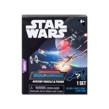 STAR WARS Micro Galaxy Squadron Scout Class Blind Box, 3-Pack - Series 5 - Receive 3 of 8 Assorted Collectible 2.5" Vehicles & 1" Figure - Easter Basket Stuffer Gift for Kids, Teens, Adults - 8+
