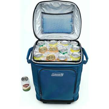 Coleman 42 Can Portable Wheeled Soft Cooler - Leak-Proof