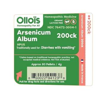 OLLOIS Arsenicum Album 200ck – Organic, Vegan Homeopathic Remedy for Stress Relief