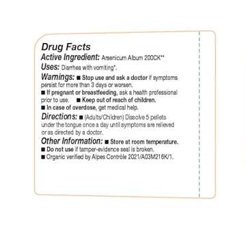 OLLOIS Organic Arsenicum Album 200ck Homeopathic Medicine