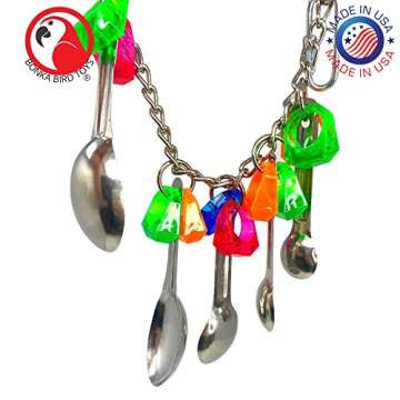 Bonka Bird Toys 1969 Spoon Delight Medium Large Parrot Bird Toy African Grey Parrot Amazon Conure and Similar Birds