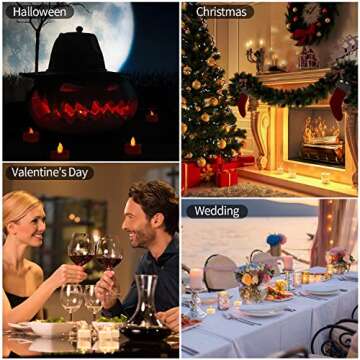 LFSEMINI LED Tea Lights - Safe & Long Lasting Decoration