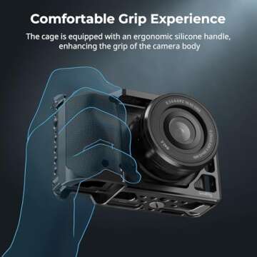 SmallRig Cage with Silicone Handgrip & Cold Shoe for Sony a6100, a6300, a6400-3164