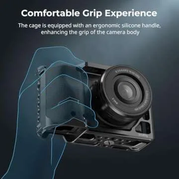SmallRig Cage with Silicone Handgrip & Cold Shoe for Sony a6100, a6300, a6400-3164