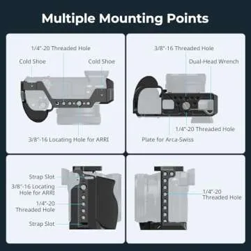 SmallRig Cage with Silicone Handgrip & Cold Shoe for Sony a6100, a6300, a6400-3164