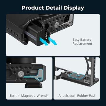 SmallRig Cage with Silicone Handgrip & Cold Shoe for Sony a6100, a6300, a6400-3164