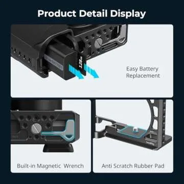 SmallRig Cage with Silicone Handgrip & Cold Shoe for Sony a6100, a6300, a6400-3164