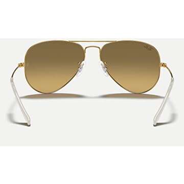 Ray-Ban RB3025 001/3K 55M Gold/Crystal Lens Brown Mirror Silver Gradient Aviator Sunglasses + BUNDLE with Designer iWear Kit