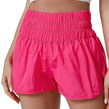 Aurefin Women’s High Waisted Athletic Shorts - Quick Dry Active Wear