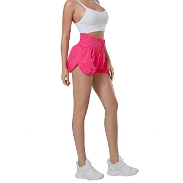 Aurefin Women’s High Waisted Athletic Shorts - Quick Dry Active Wear
