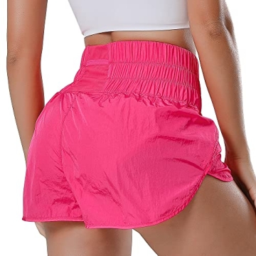Aurefin Women’s High Waisted Athletic Shorts - Quick Dry Active Wear
