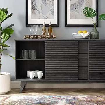 Mid-Century Modern Sideboard Buffet Table for TV