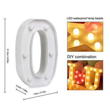 Battery-Operated LED Marquee Letter Light for Parties