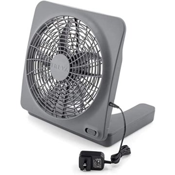 O2COOL Treva 10-Inch Portable Fan - Battery & AC Powered Cooling