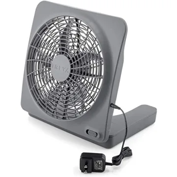 O2COOL Treva 10-Inch Portable Fan - Battery & AC Powered Cooling